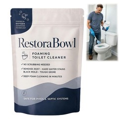 Restorabowl Foaming Toilet Bowl Cleaner Powder, Deep Clean & Fresh Scent