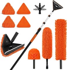 26FT Reach Duster Cleaner Kit, Dusters for Cleaning with Extension Pole, Baseboa