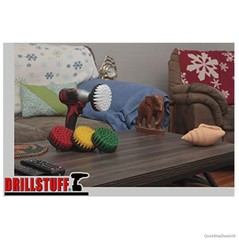 Drill Brush Attachment Power Scrubber 4 Piece 4 Inch Nylon Bristles Soft Medium