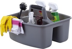 MightyTuff Rough & Rugged Cleaning Caddy: Durable 2-Count Organizer, Grey/Black