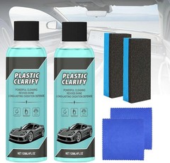 2PCS Plastic Clarify for Cars, Waterless Spray Wax, Plastic Clarify, All-In-One