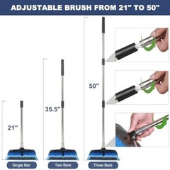 50″ Dip Car Wash Brush with Long Handle for Washing Cleaning House Siding Solar