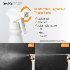 Natural Plastic Carafe Spray Bottle 3 Pack w/ White Trigger Sprayer 32oz