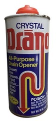 Drano CRYSTAL All Purpose Drain Opener 18 oz Used Feels About Half Full