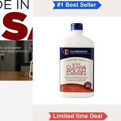 Furniture Cleaner & Polish For Wood Silicone Free UV Protection Cream 16.9 oz