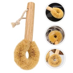 1PC Practical Pan Brushes with Wood Handle Natural Pot Brushes Wooden Dish Brush