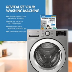 Washing Machine Cleaner Tablets – 24 Count, Pet-Friendly Deep Descaler, HE & Eco