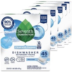 Seventh Generation Free & Clear Dishwasher Packs – 45 Count