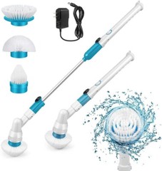 Cordless Spin Scrubber Brush Rechargeable Bathroom Floor Tile Shower Tub Cleaner