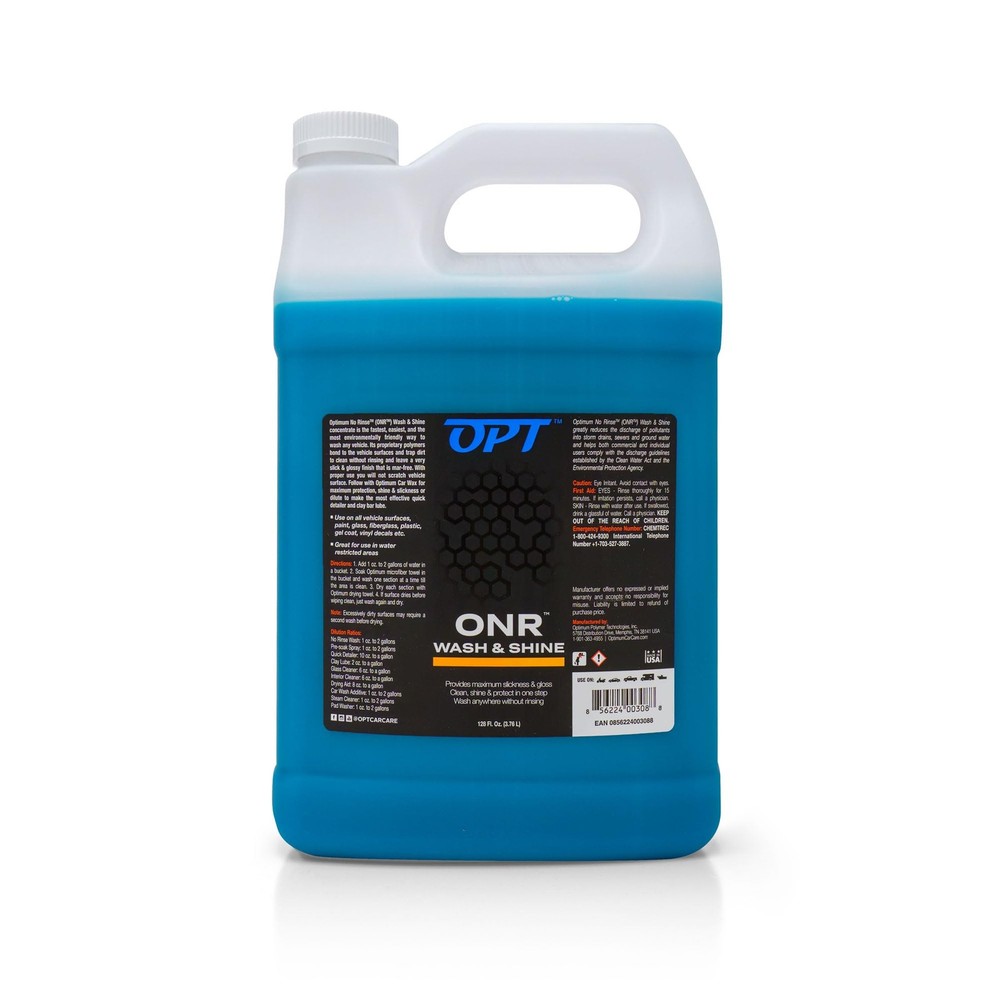 No Rinse Wash and Shine Version 5 ONR Rinseless Car Soap 1 Gallon