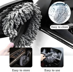 Car Dash Duster Brush, Super Soft Microfiber Multi-Functional Car Cleaning