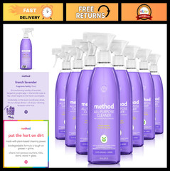 All-Purpose Cleaner Spray – French Lavender Scent, 28 fl oz, 8 Pack, Eco-Friendl
