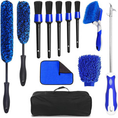 Car Detailing Cleaning Wheel Rim Tire Brush Bendable Durable Supplies Set 12PC