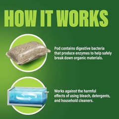 Green Gobbler Septic Tank Enzyme Treatment Packets, 6 Month Supply – Powerful