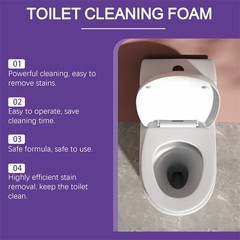 4Bags Fizzclean Toilet Foam Cleaner, Toilet Cleaning Foam Insta-Action 100g
