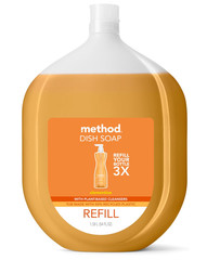 Method Gel Dish Soap Refill 54oz Clementine Scent Grease Cutting Formula