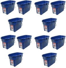 Rubbermaid 1793555 14 Quart Royal Blue Roughneck Cleaning Buckets – 12 Pack