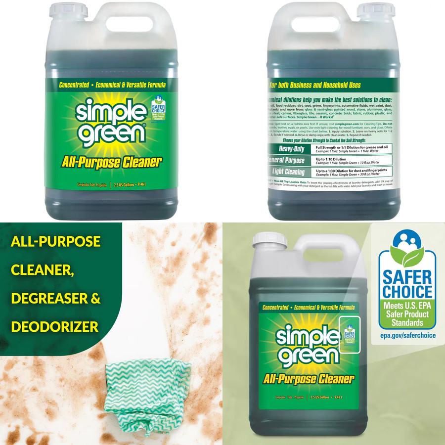 Simple Green Biodegradable All Purpose Cleaner Degreaser Concentrated, 2.5 Gallo