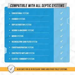 Septic Tank System Treatment Pods, 12 Dissolving Pack, Prevent Clogs Odor&Backup