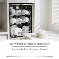 12 Count Dishwasher Cleaner Tablets, Fragrance Free, Deep Cleaning Descaler Pods