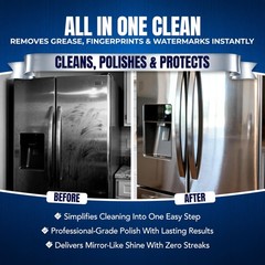 Sheila Shine 1 Quart Stainless Steel Cleaner and Polish w/Microfiber Cloth – …