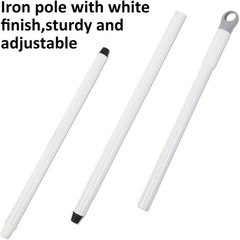 Multi-Surface Cleaning Scrub Brush: Adjustable Long Handle & Scraper Attachment