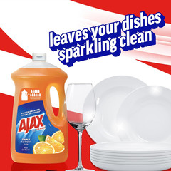 Ultra Liquid Dish Soap Orange Scent, Triple Action, 90 Fl Oz Bottle