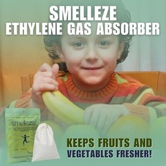 SMELLEZE Reusable Ethylene Gas Elimination Pouch: Treats Over 150 Sq. Ft.
