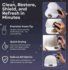 Hat Cleaning Kit Complete Magic Bundle Magic Foam, Deodorizer, Protector, Brush