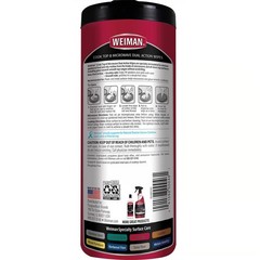 Weiman Cooktop & Microwave Cleaning Wipes-30 Count Each (90 Wipes Total), 3 Pack