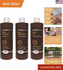 Comprehensive Teak Maintenance Kit – Unscented Cleaner & Oil for All Woods