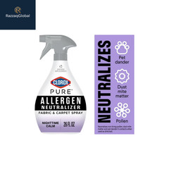 Clorox PURE Allergen Neutralizer Fabric & Carpet Spray, Nighttime Calm, 26 fl oz