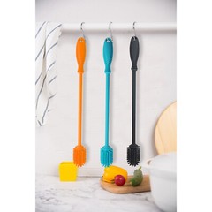 2 Pack Orange Silicone Bottle Brush Cleaner Lab Cleaning Brush for Baby Bottles