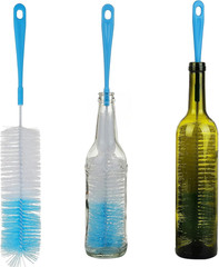 3-Pack 16″ Long Bottle Cleaning Brushes Narrow Neck Beer Wine Thermos (64 chars)