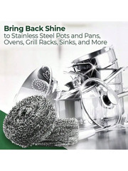 Stainless Steel Brush Cleaner Balls, Multi-Purpose Kitchen Cleaning Scrubber. Es