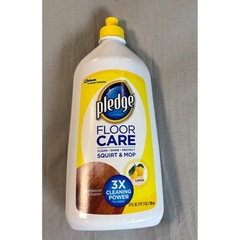 Pledge FloorCare Wood Squirt & Mop Hardwood Cleaner Lemon 27 oz Bottle 70% full