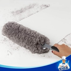 Lint-Free Microfiber Duster with Ergonomic Handle – Effortless Cleaning Gray