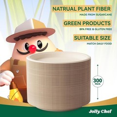 JOLLY CHEF Compostable Heavy Duty Plates ?? ???? [??? ????] Eco-F