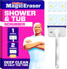 Magic Eraser Shower & Tub Scrubber, Bathroom Cleaner, All in One Bathroom Cleane