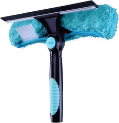 11″ Window Squeegee and Microfiber Scrubber 2-In-1 Combo Cleaning Tools (Attache