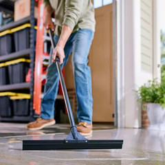 20 In. Plastic Rubber Floor Squeegee with 52 In. Handle