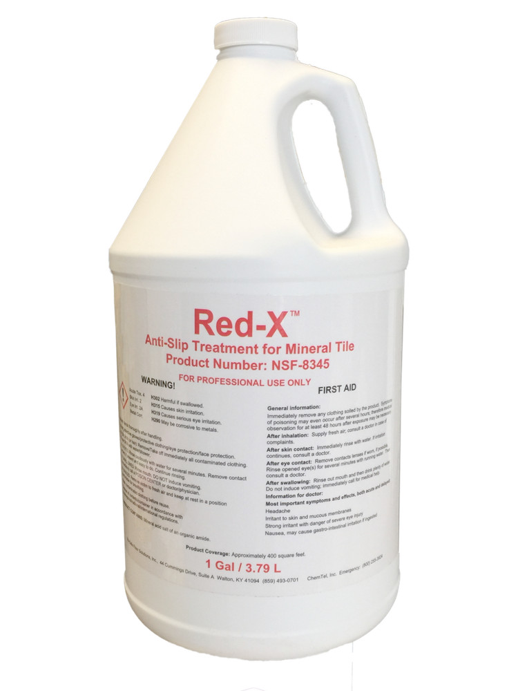 Red-X – DIY Anti-Slip Treatment for Hard Tile Surfaces, Last About a Year