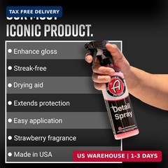 Adam’s Detail Spray (16 fl. oz) – Quick Waterless Car Detailer | Polisher Clay B