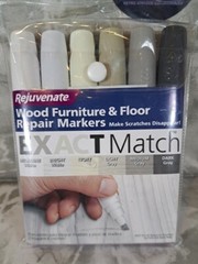 Rejuvenate Exact Match Wood Furniture and Wood Floor Repair Markers for White