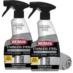 Weiman Stainless Steel Cleaner & Polish, 2 Pack, 24 Fl Oz (Pack of 1), 2 Pack