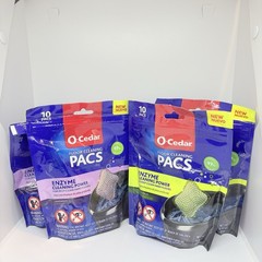 (4) O-Cedar PACS Hard Floor Cleaner, Crisp Citrus Scent & Lavender (10-Count ea)