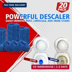USKICH 20 Pack Toilet Bowl Cleaner Tablets,Blue Automatic Toilet Tank Cleaners,