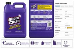 Super Clean 101723 Cleaner Degreaser – 1 Gallon