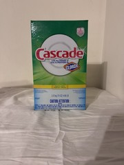 Cascade with Clorox Power Dishwasher Detergent Powder Lemon Scent 75 Oz Box