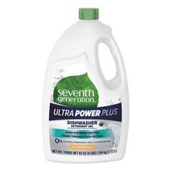 Seventh Generation Dishwasher Gel, Fresh Citrus, Ultra Power Plus, 65 oz, 6/CT